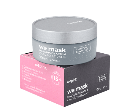 We Mask - Máscara de Argila Carvão Ativado 100g